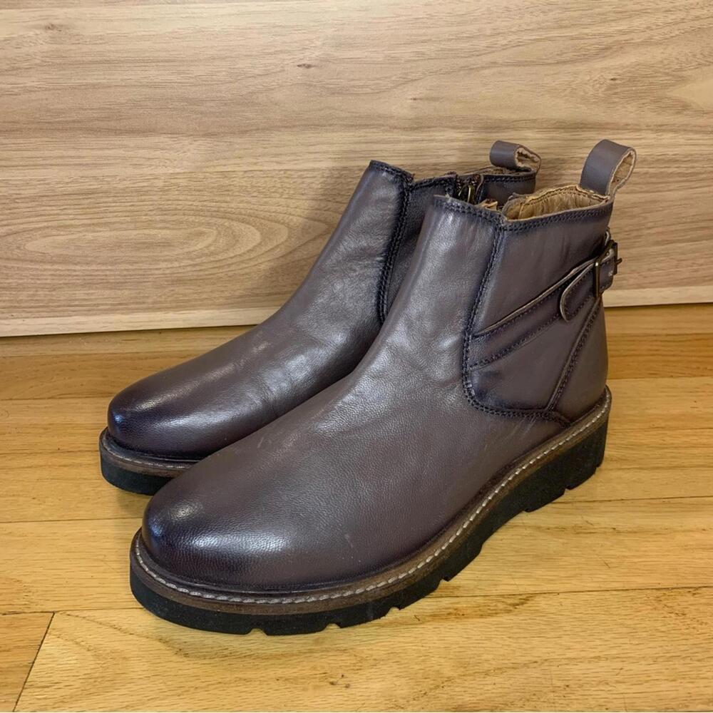 Softwalk Waneta Brown Leather Ankle Booties - Size 5